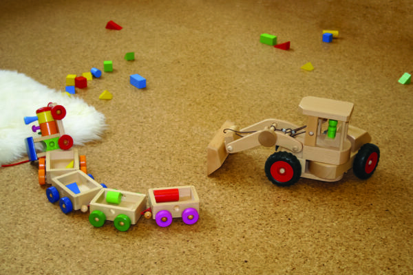 Les jouets sont par terre